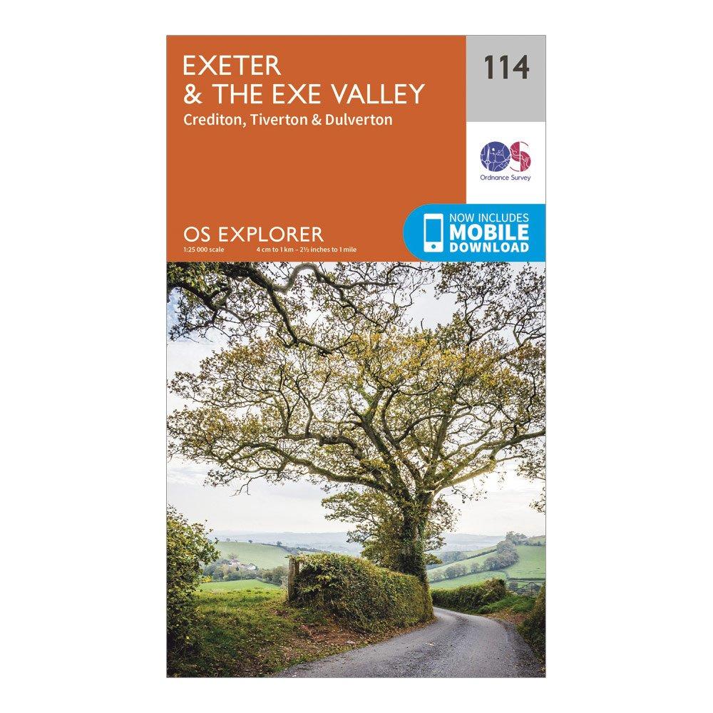 Image of Explorer 114 Exeter and The Exe Valley Map With Digital Version Orange