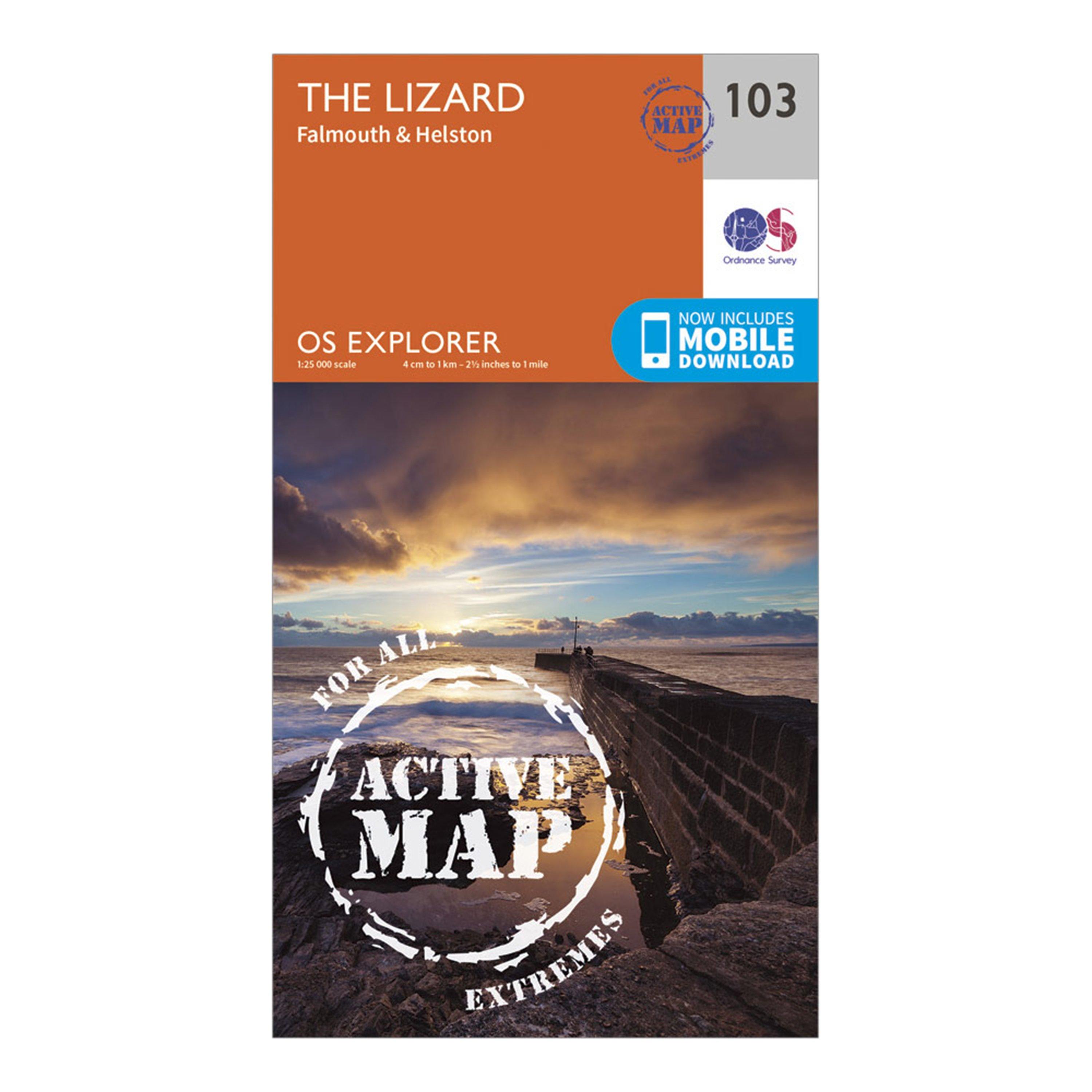 Image of Explorer Active 103 The Lizard Map With Digital Version Orange