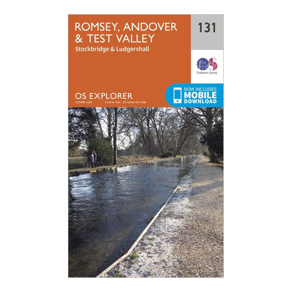 Image of Explorer 131 Romsey Andover and Test Valley Map With Digital Version Orange