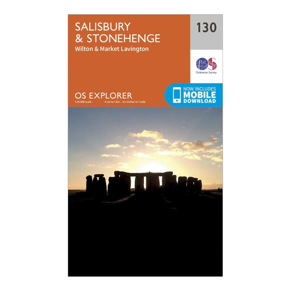 Image of Explorer 130 Salisbury and Stonehenge Map With Digital Version Orange