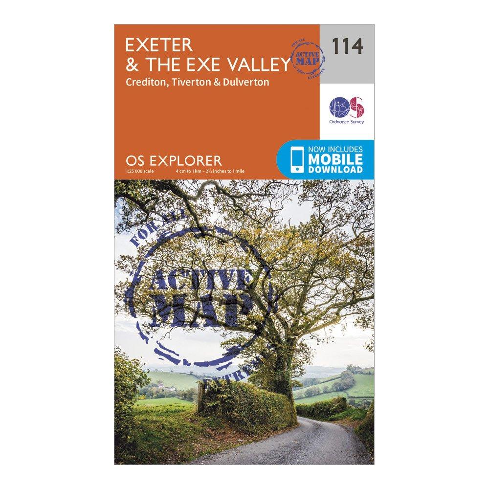Image of Explorer Active 114 Exeter and The Exe Valley Map With Digital Version Orange