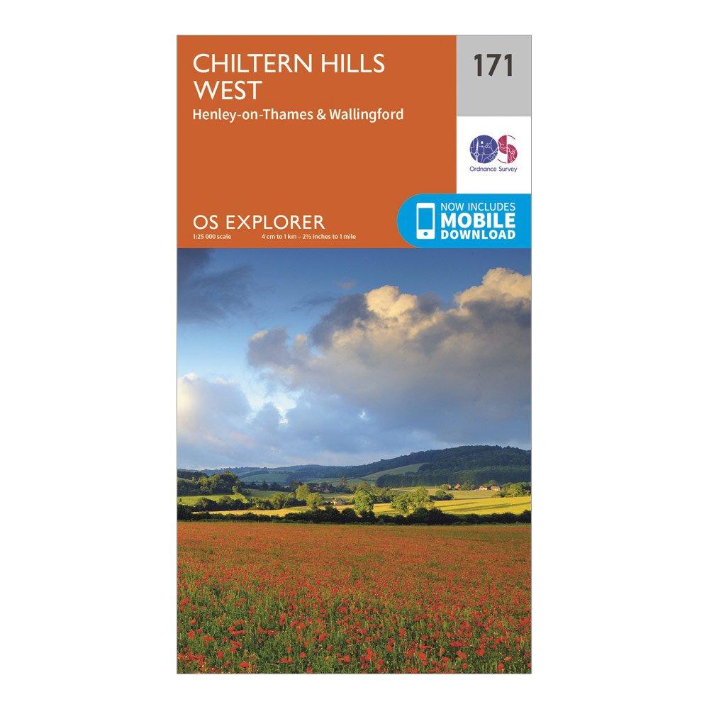 Image of Explorer 171 Chiltern Hills West HenleyonThames and Wallingford Map With Digital Version