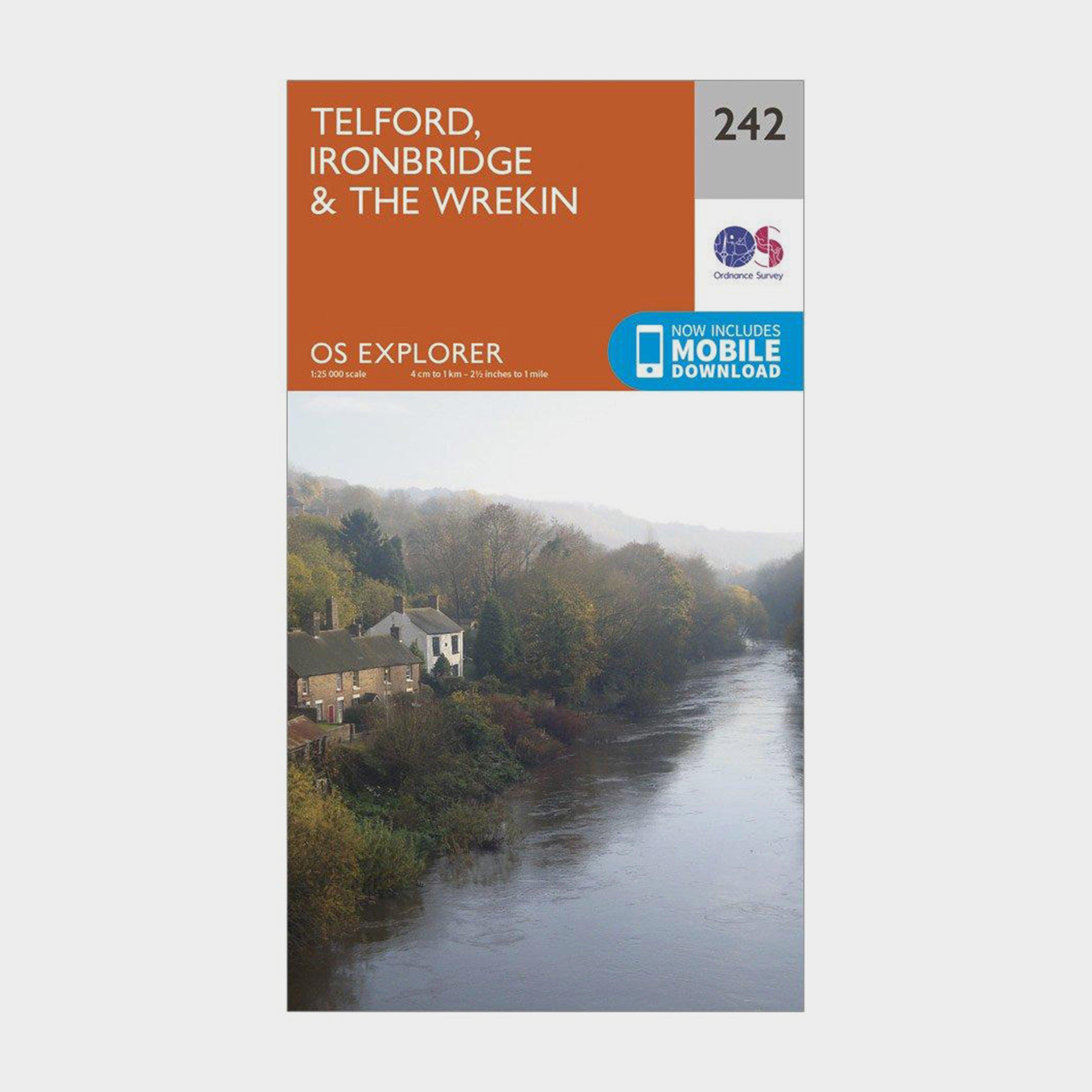 Image of Explorer 242 Telford Ironbridge and The Wrekin Map With Digital Version Orange