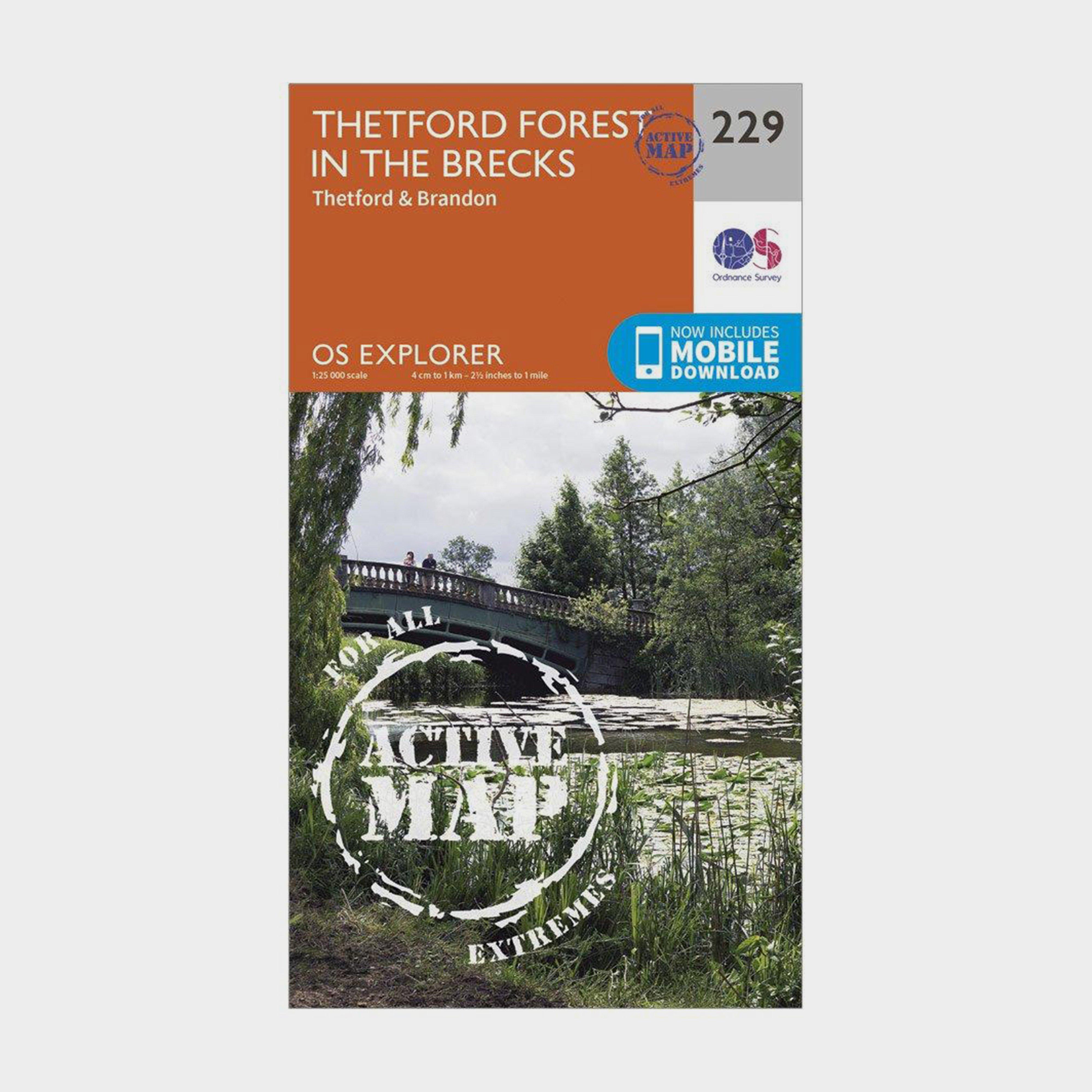 Image of Explorer Active 229 Thetford Forest in the Brecks Map With Digital Version Orange