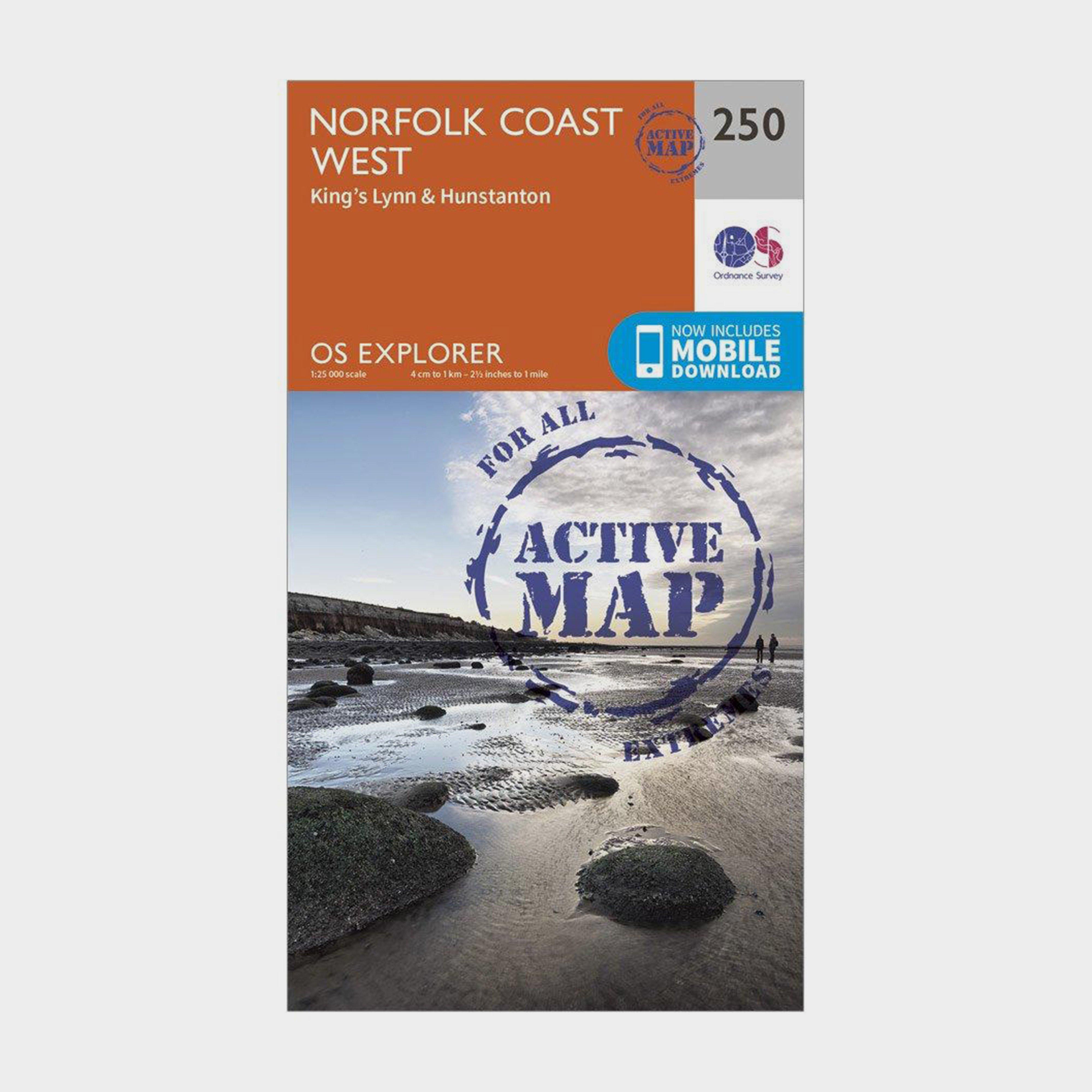 Image of Explorer Active 250 Norfolk Coast West Map With Digital Version