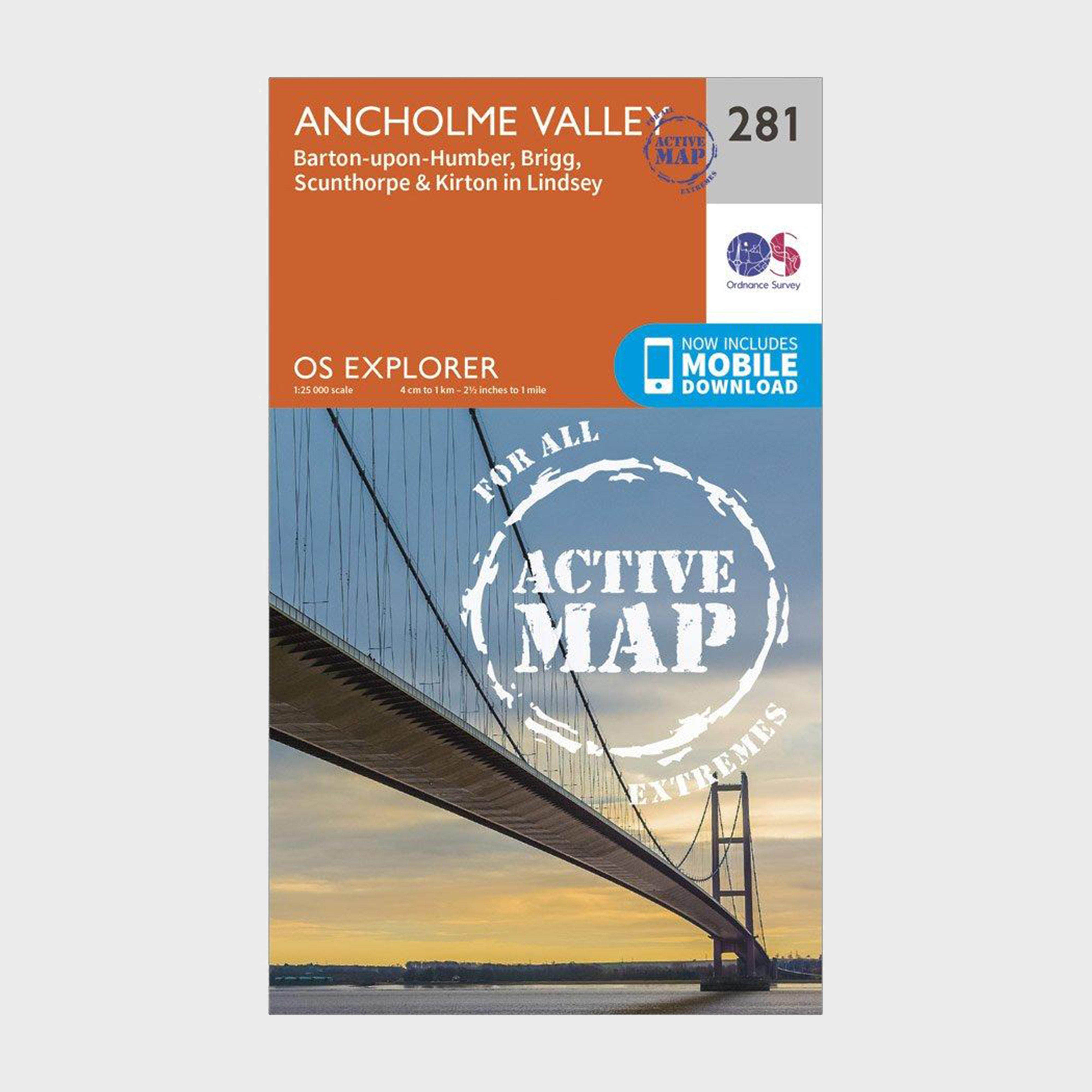 Image of Explorer Active 281 Ancholme Valley Map With Digital Version Orange