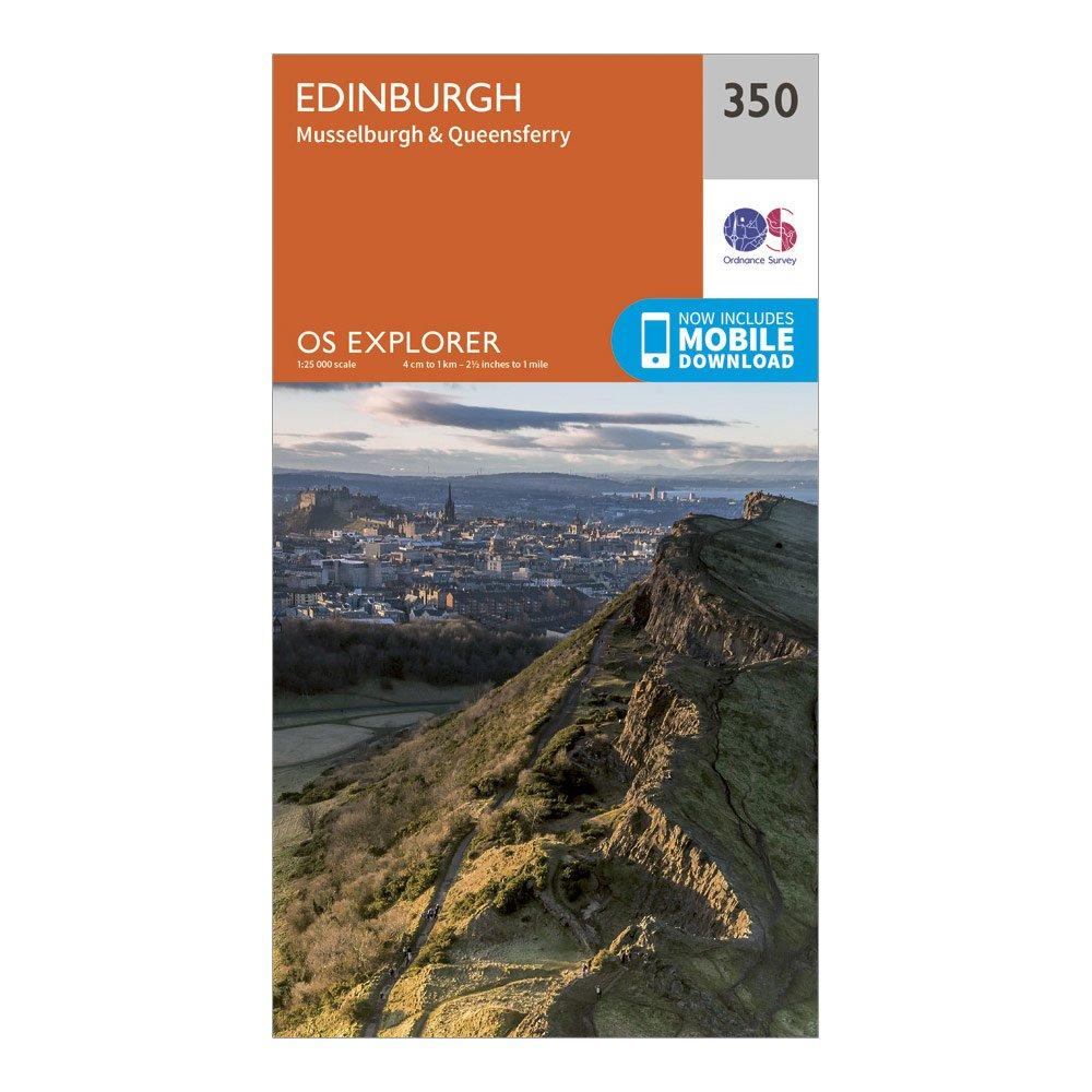 Image of Explorer 350 Edinburgh Map With Digital Version Orange