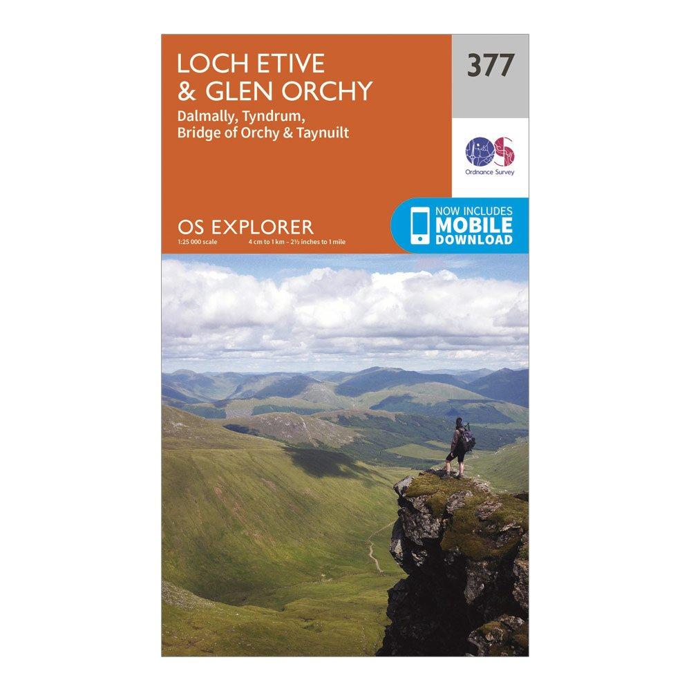 Image of Explorer 377 Loch Etive and Glen Orchy Map With Digital Version Orange