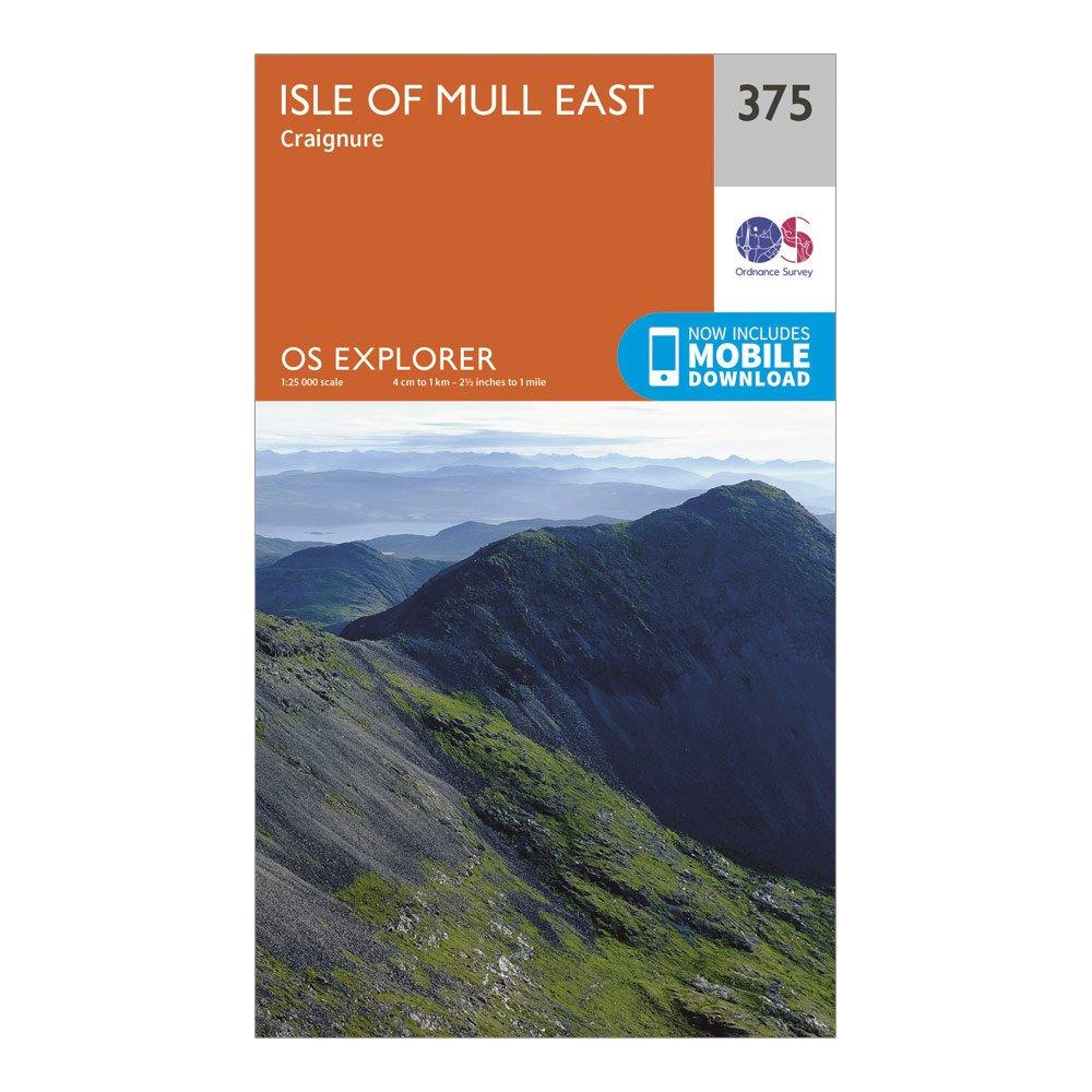 Image of Explorer 375 Isle of Mull East Map With Digital Version Orange