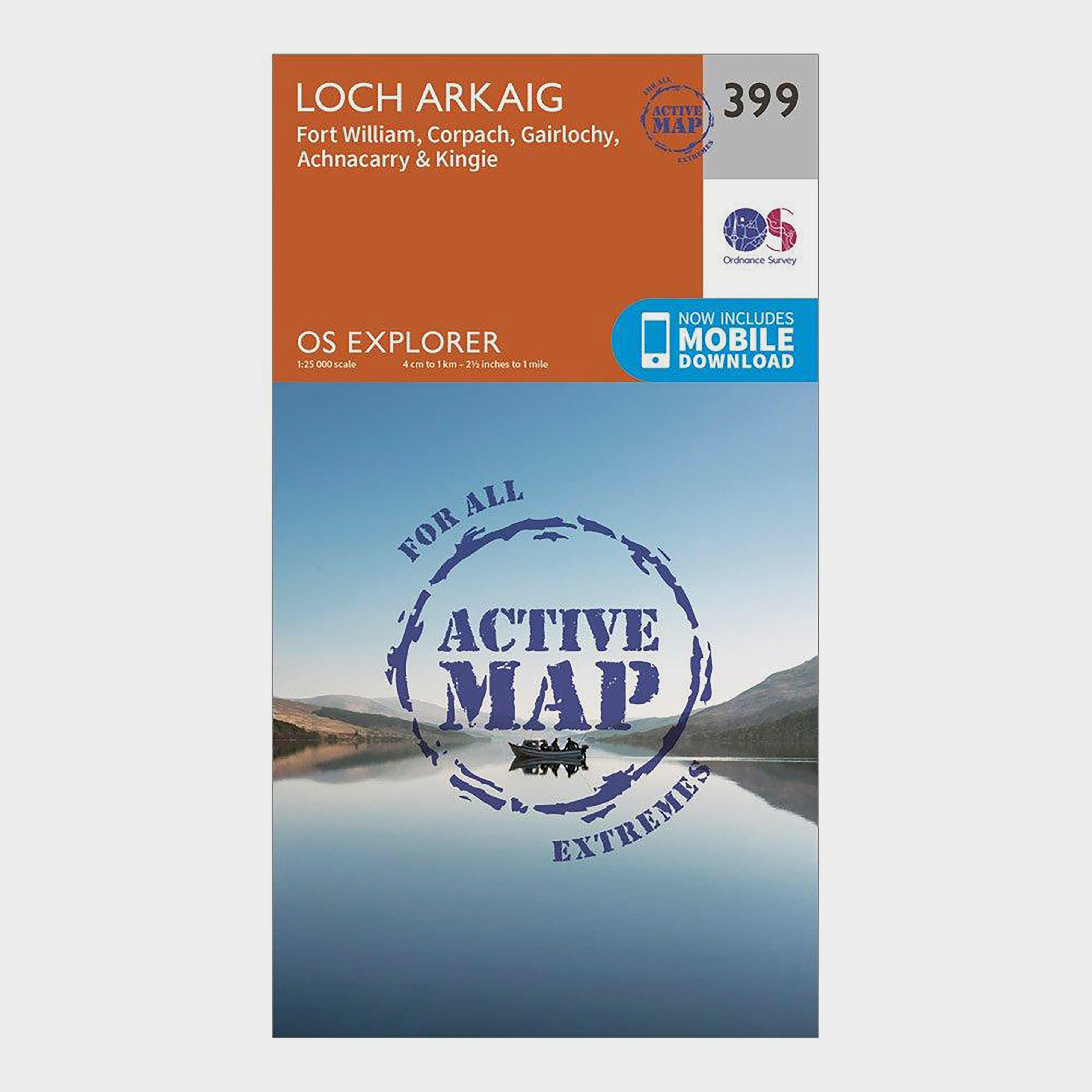 Image of Explorer Active 399 Loch Arkaig Map With Digital Version Orange