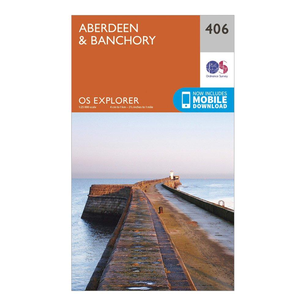 Image of Explorer 406 Aberdeen and Banchory Map With Digital Version Orange