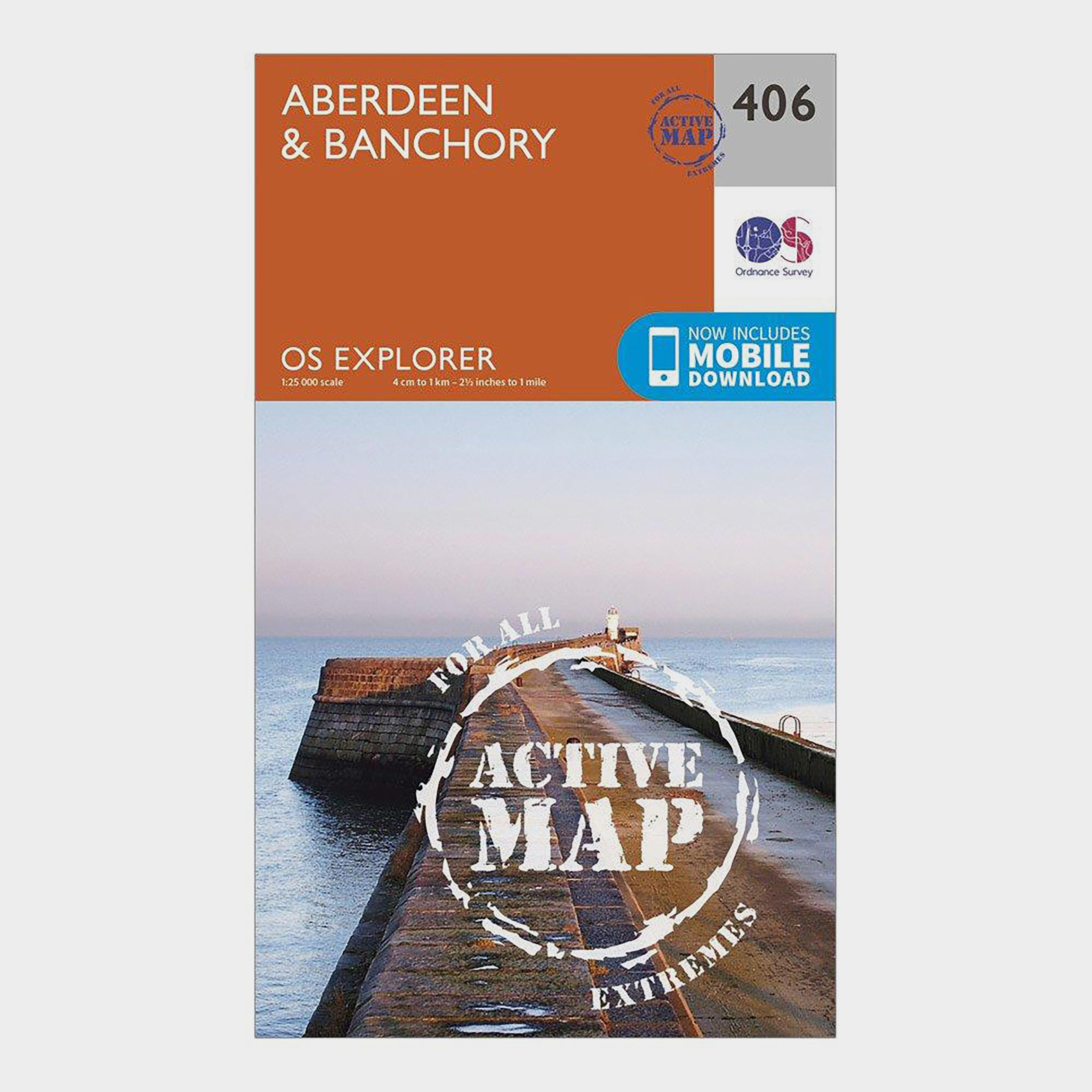 Image of Explorer Active 406 Aberdeen and Banchory Map With Digital Version Orange