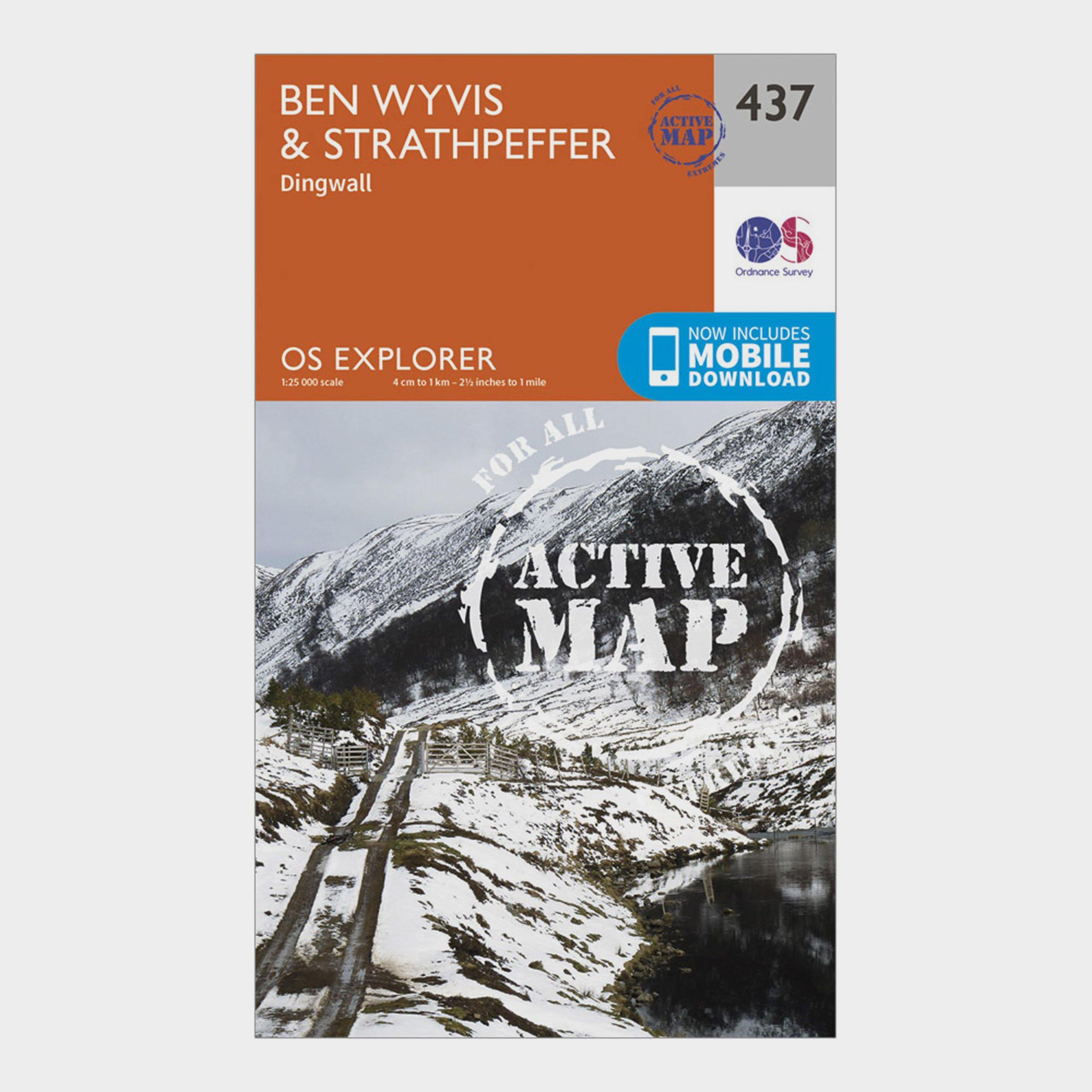 Image of Explorer Active 437 Ben Wyvis and Strathpeffer Map With Digital Version Orange