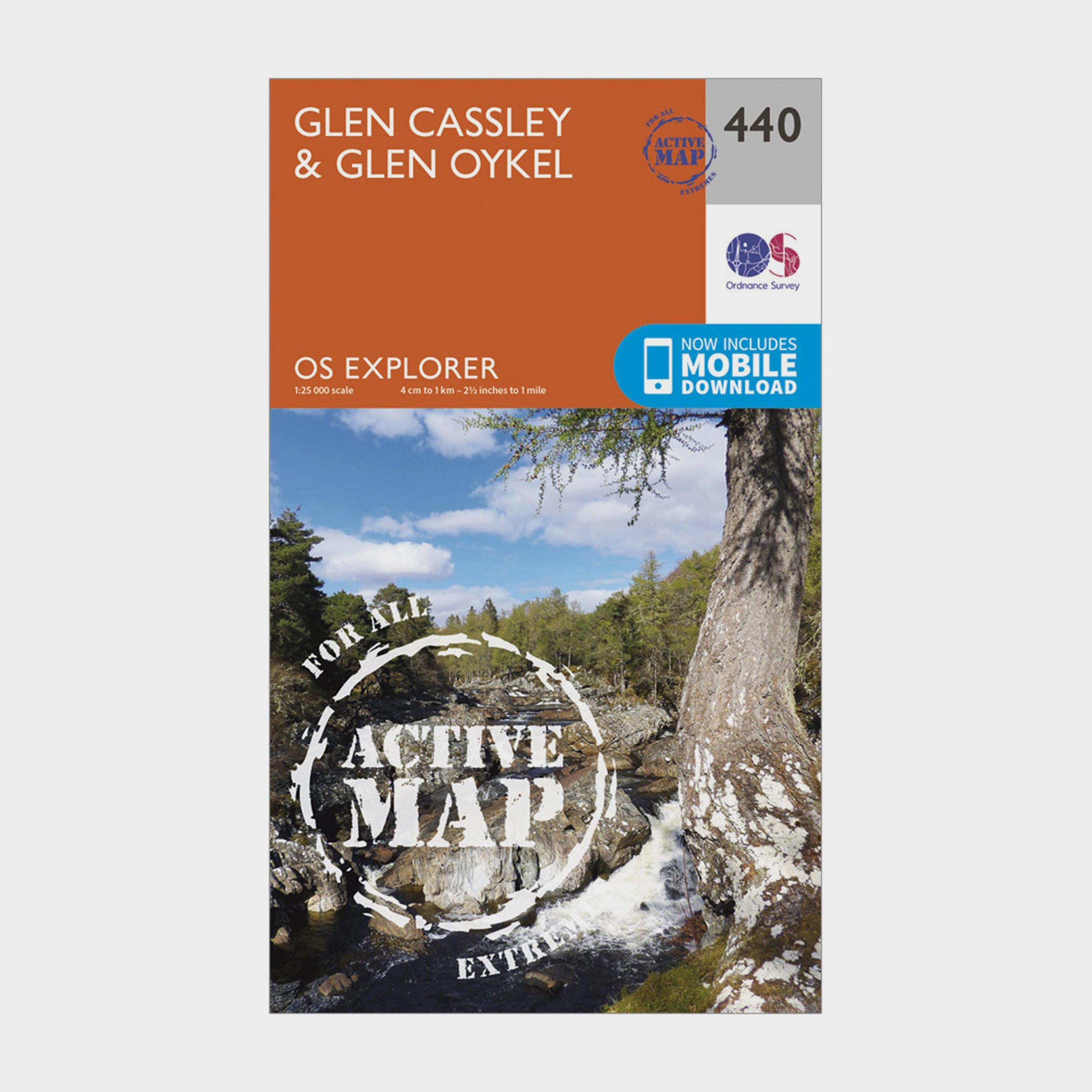 Image of Explorer Active 440 Glen Cassley and Glen Oykel Map With Digital Version Orange