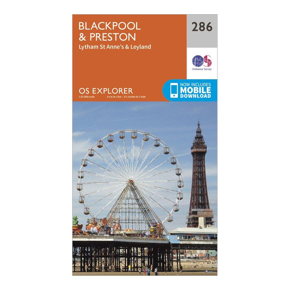Image of Explorer 286 Blackpool and Preston Map With Digital Version Orange