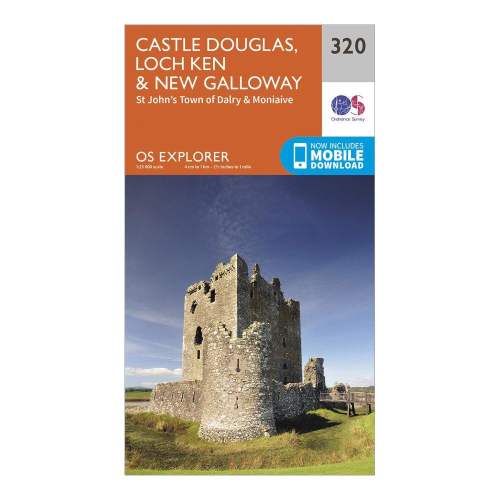 Image of Explorer 320 Castle Douglas Loch Ken and New Galloway Map With Digital Version Orange