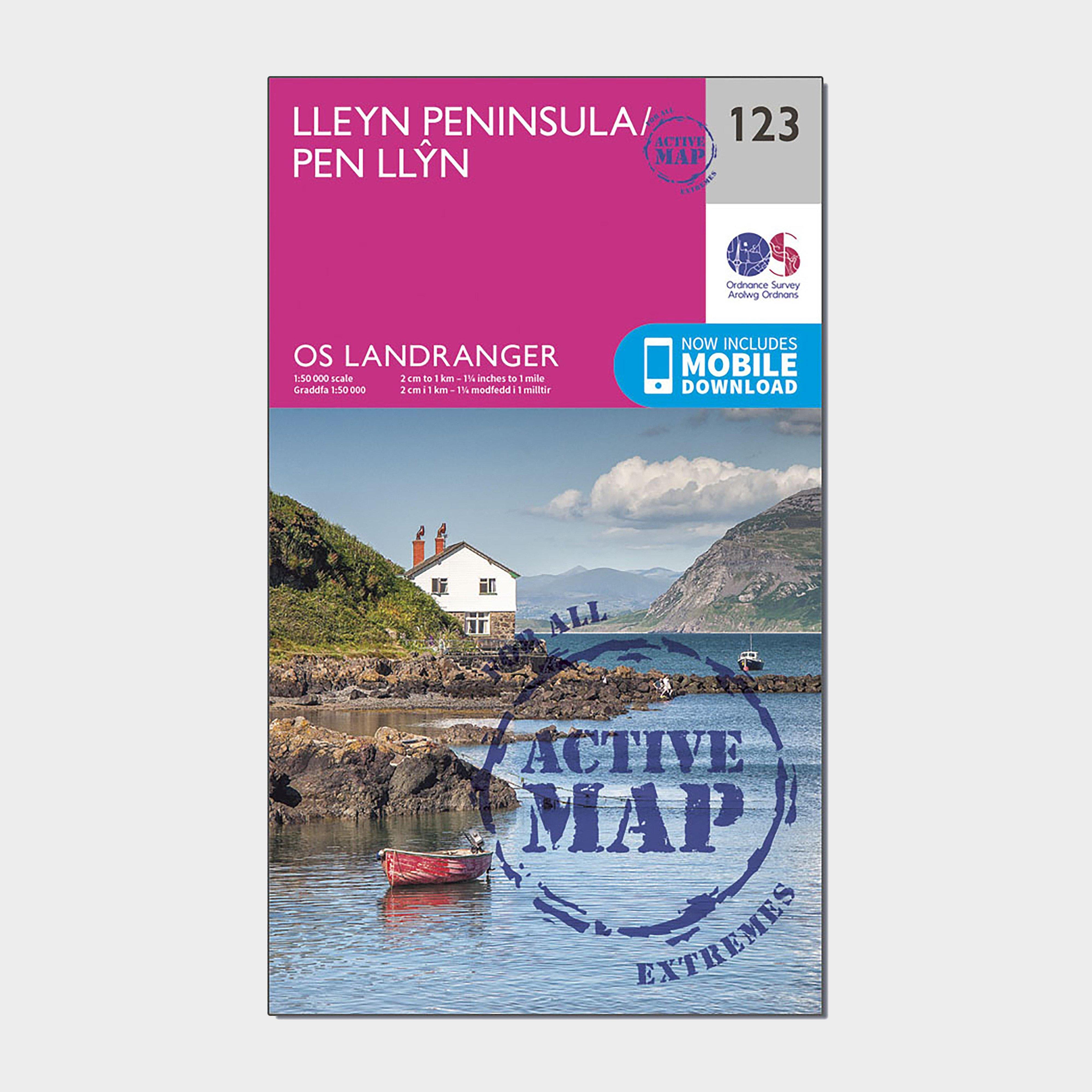 Image of Landranger Active 123 Lleyn Peninsula Map With Digital Version Pink