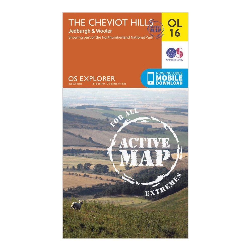 Image of Explorer Active OL16 The Cheviot Hills Map With Digital Version Orange