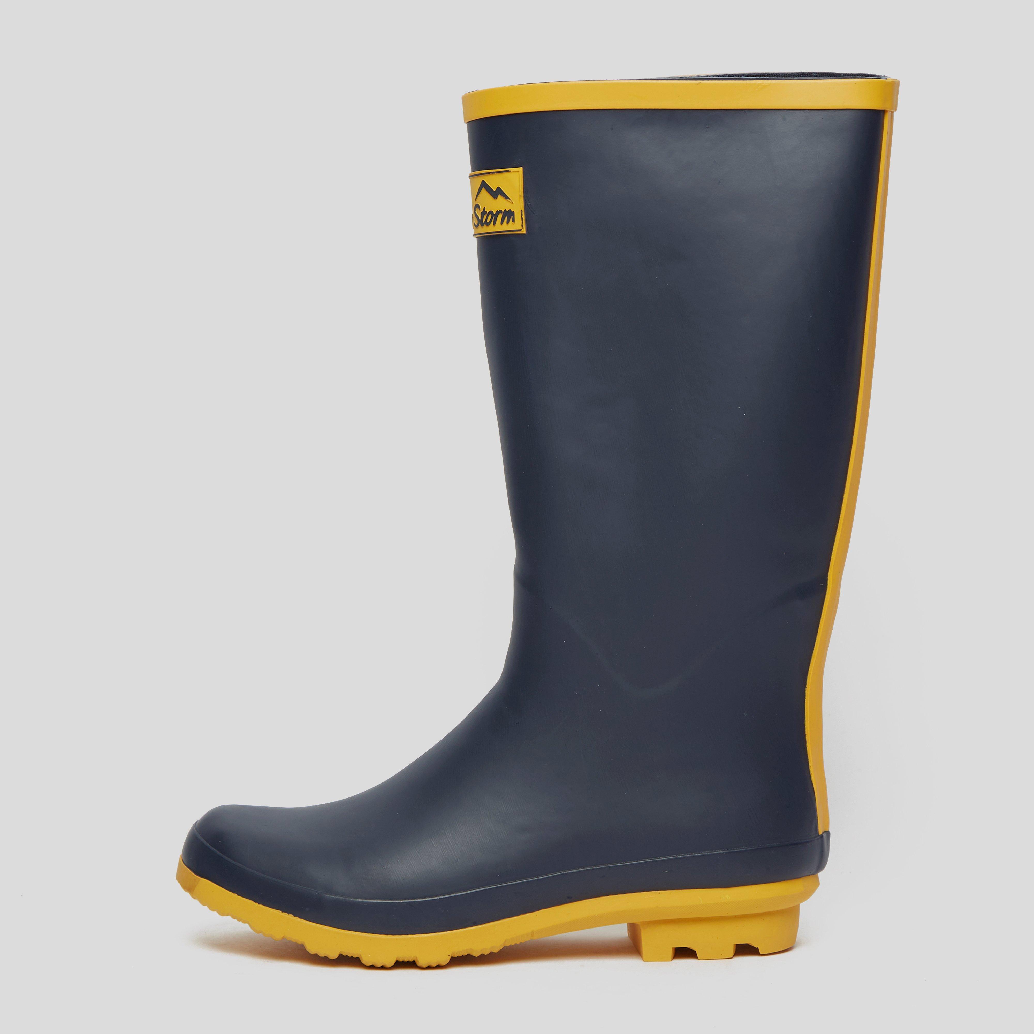 Image of Womens Trim Wellies Tall Navy